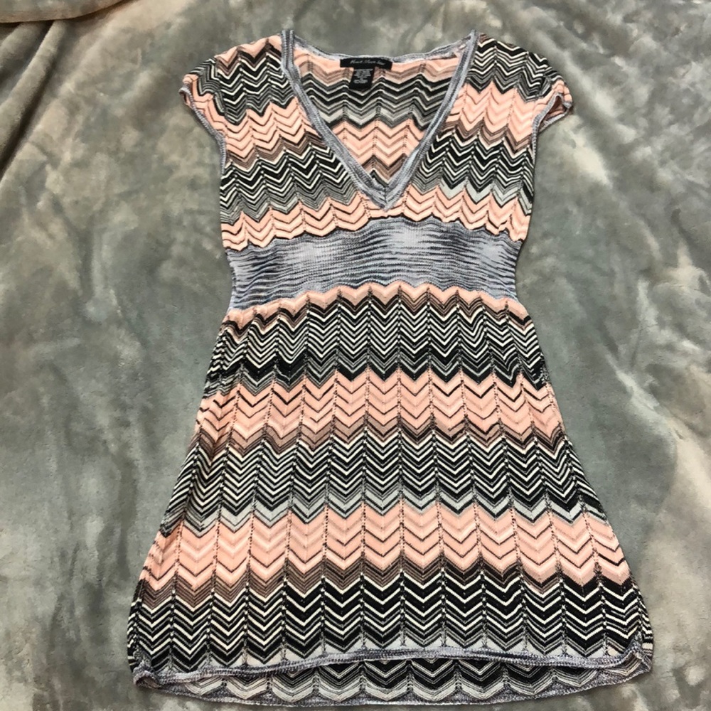Heart Moon Star zigzag short sleeve top M